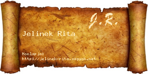 Jelinek Rita névjegykártya